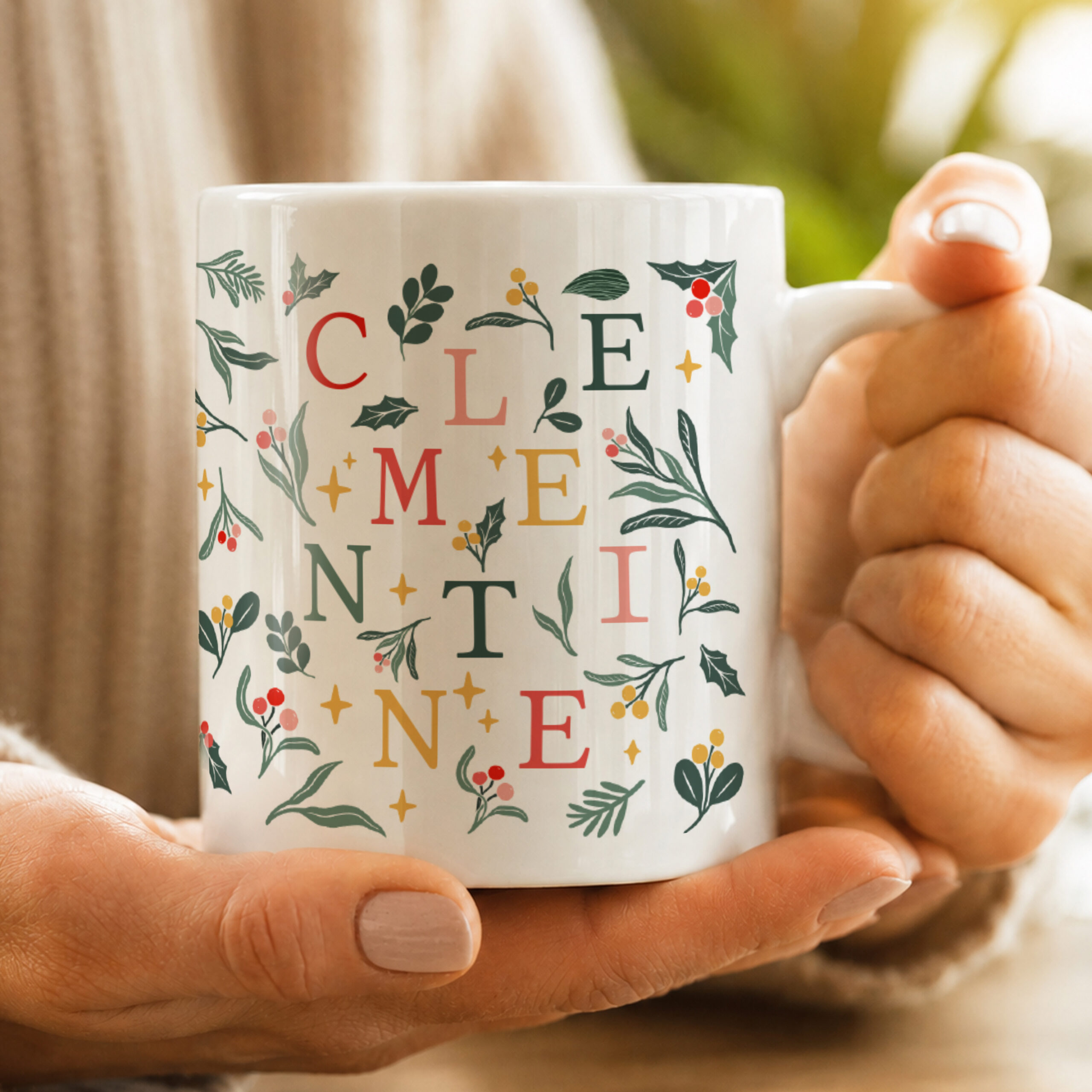 Personalised Christmas Pattern Mug 2 Personalised Christmas Pattern Mug