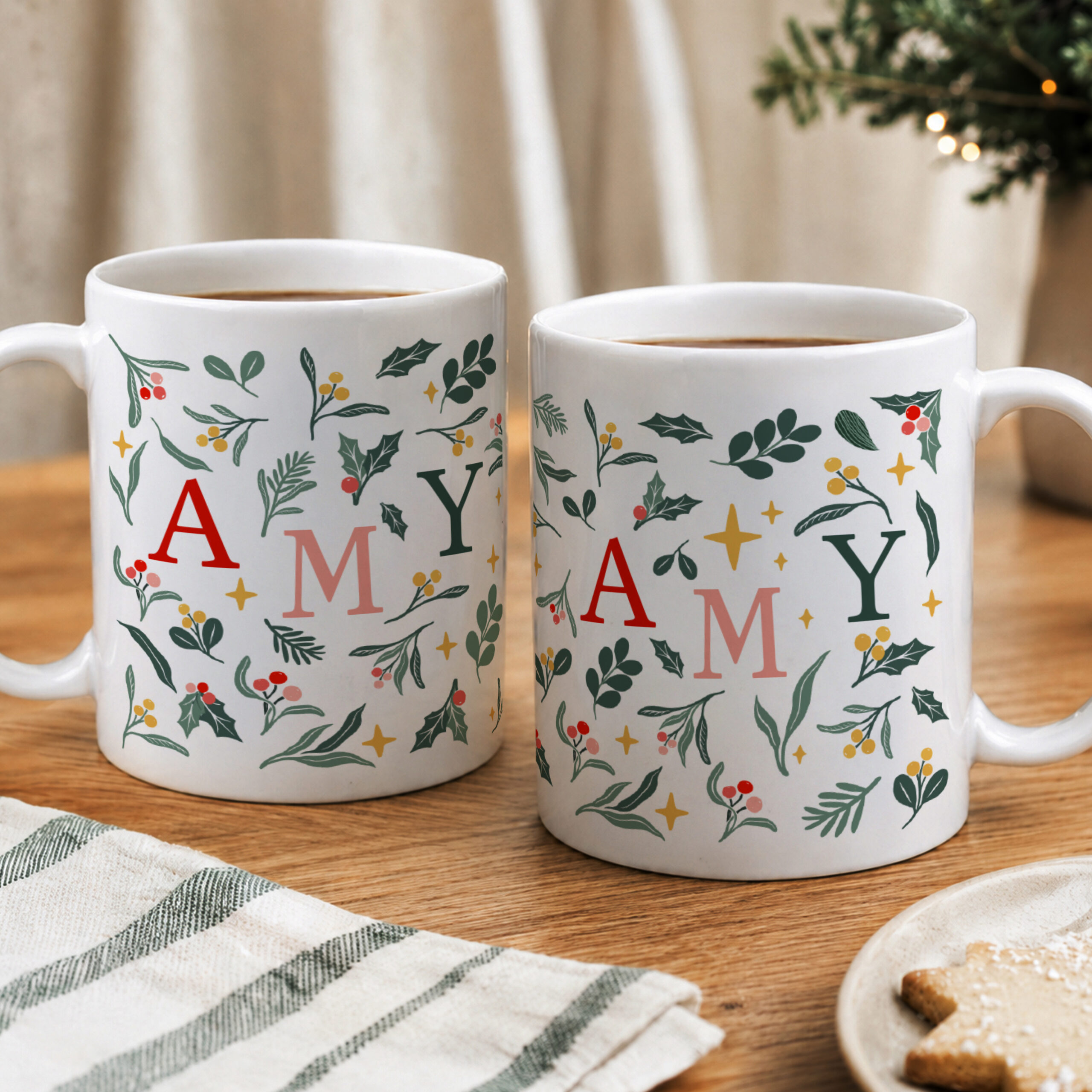 Personalised Christmas Pattern Mug 3 Personalised Christmas Pattern Mug
