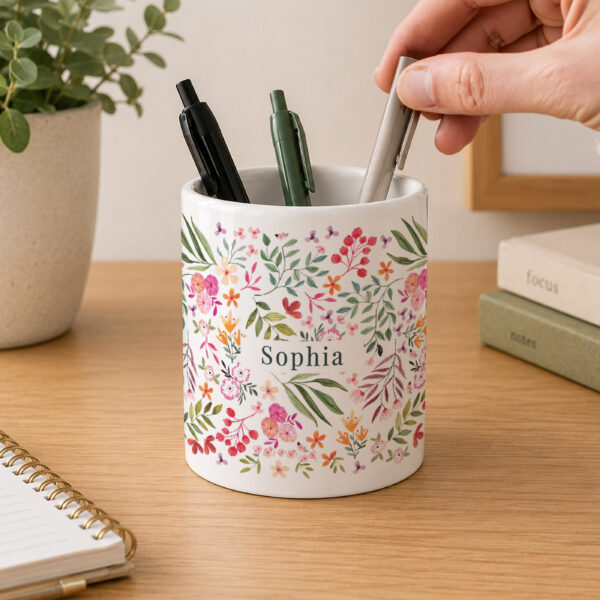 Personalised Floral Storage Pot