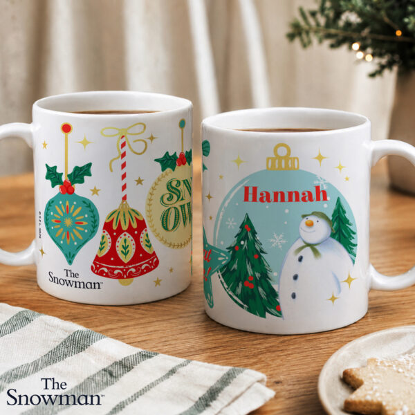 Personalised The Snowman Christmas Wishes Mug