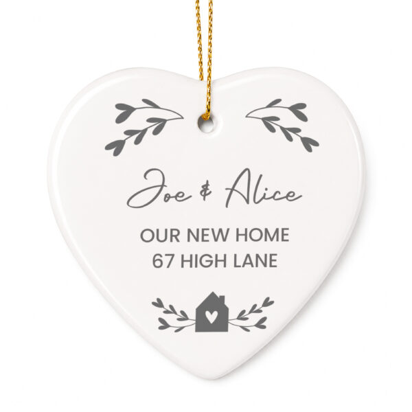 Personalised Little House Ceramic Heart Decoration