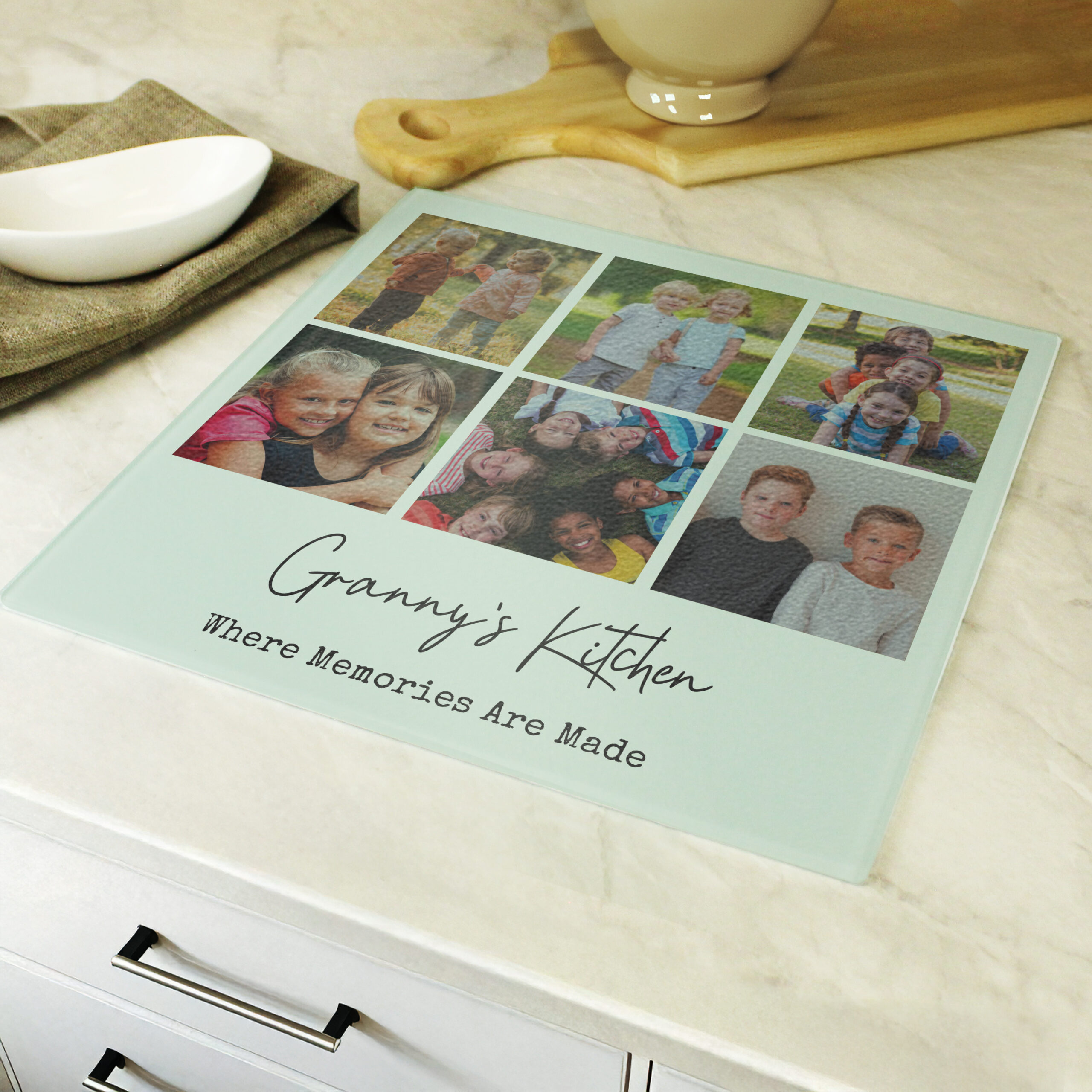 Personalised Photo Upload Glass Chopping Board 2 Personalised Photo Upload Glass Chopping Board