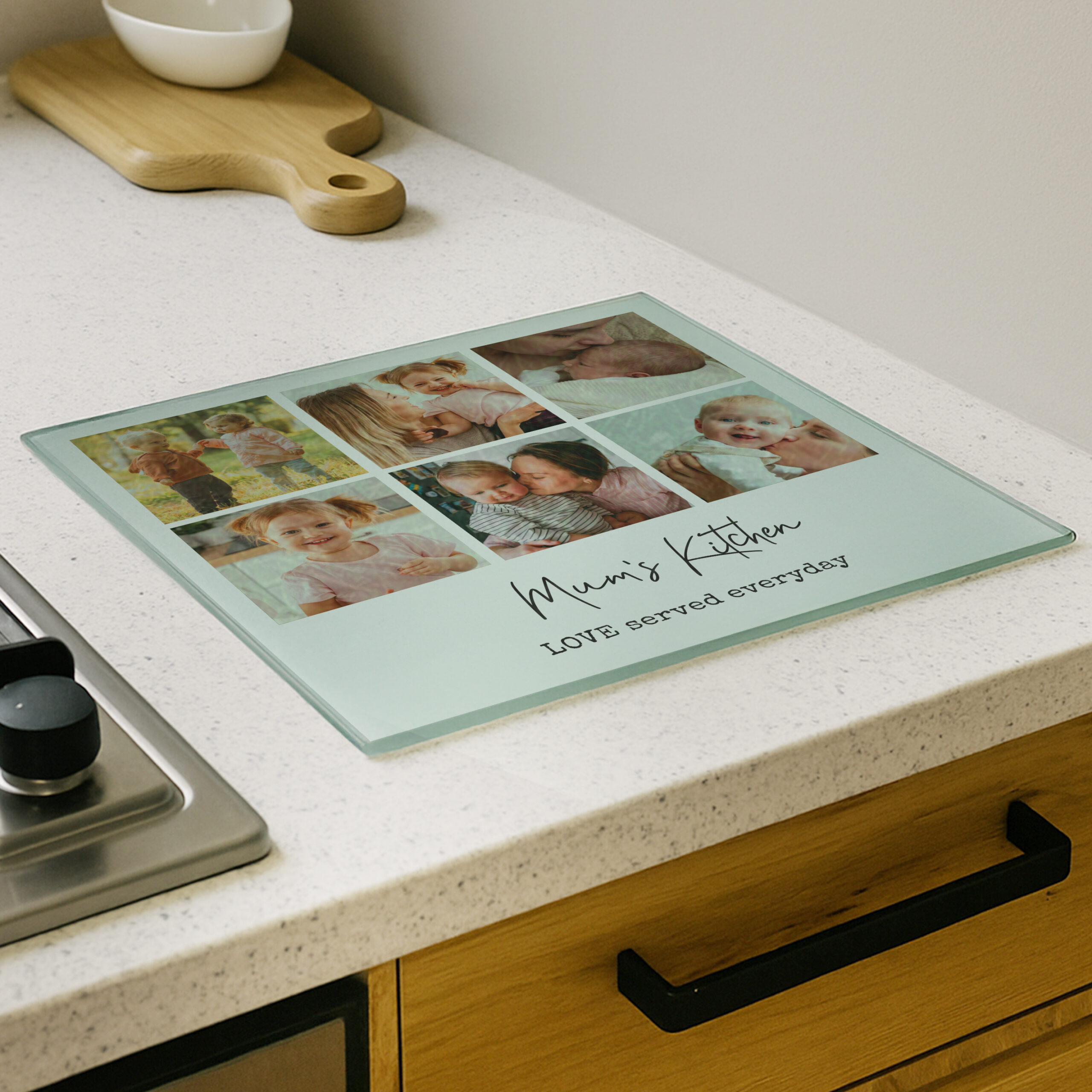 Personalised Photo Upload Glass Chopping Board 3 Personalised Photo Upload Glass Chopping Board