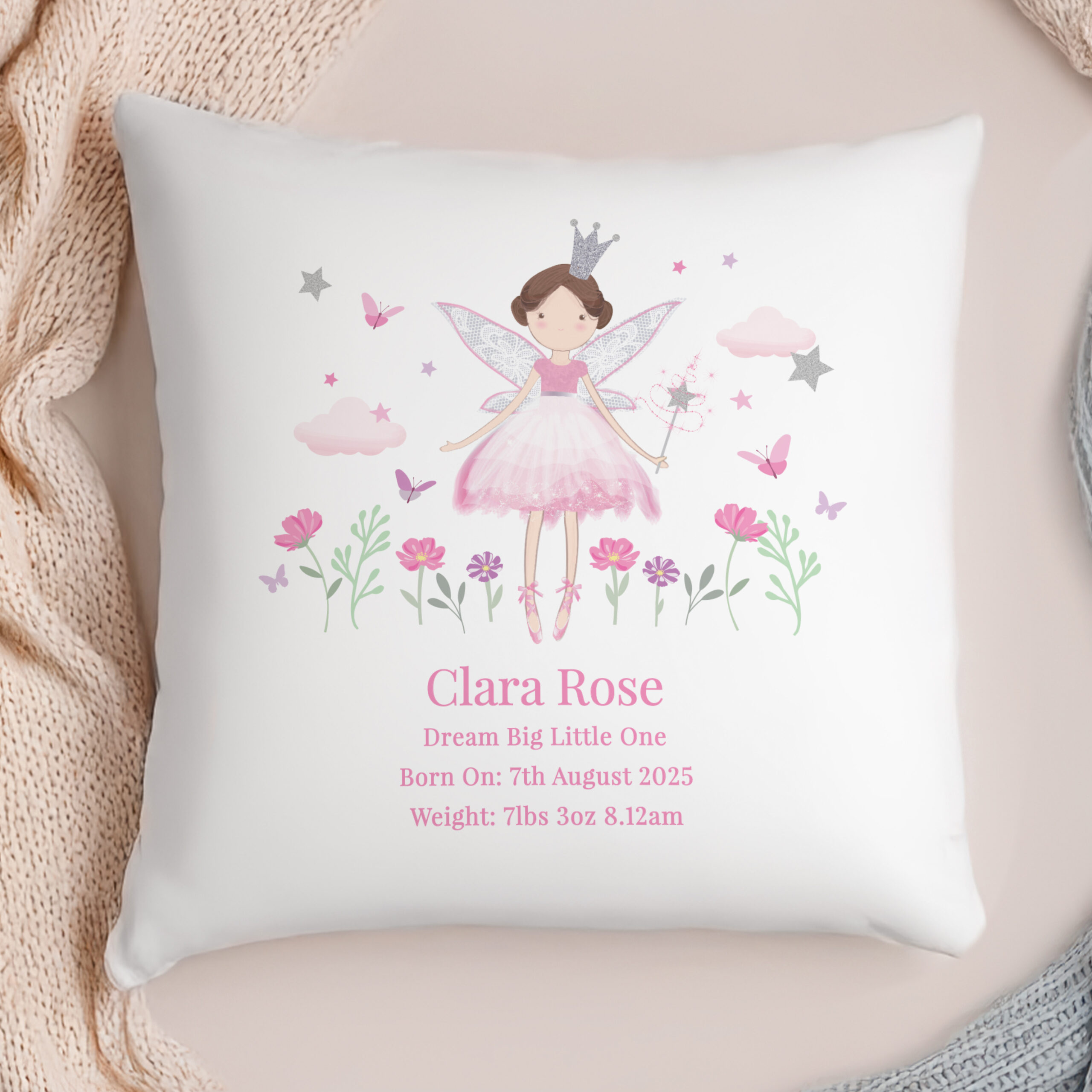 Personalised Fairy Princess Cushion 1 Personalised Fairy Princess Cushion