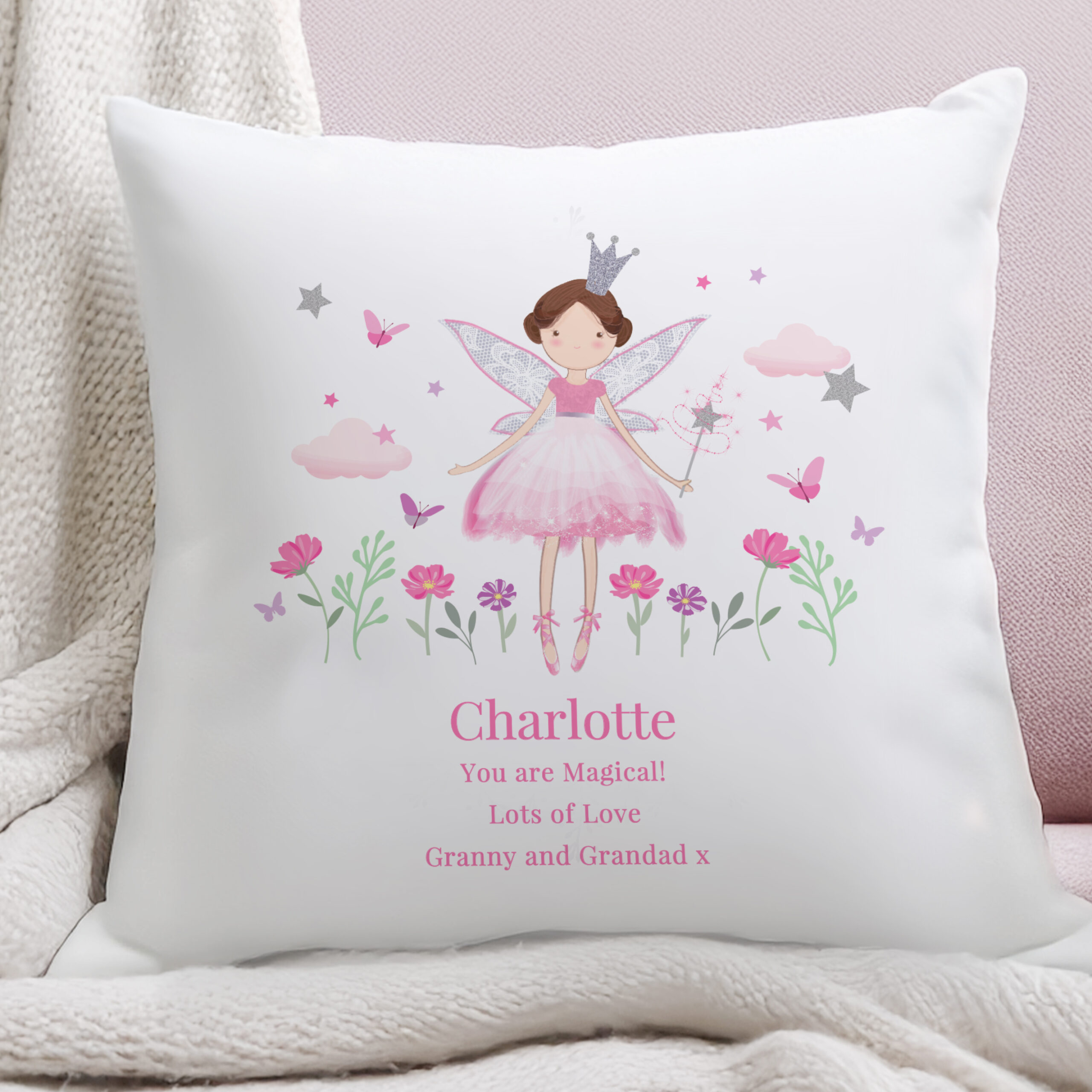 Personalised Fairy Princess Cushion 3 Personalised Fairy Princess Cushion