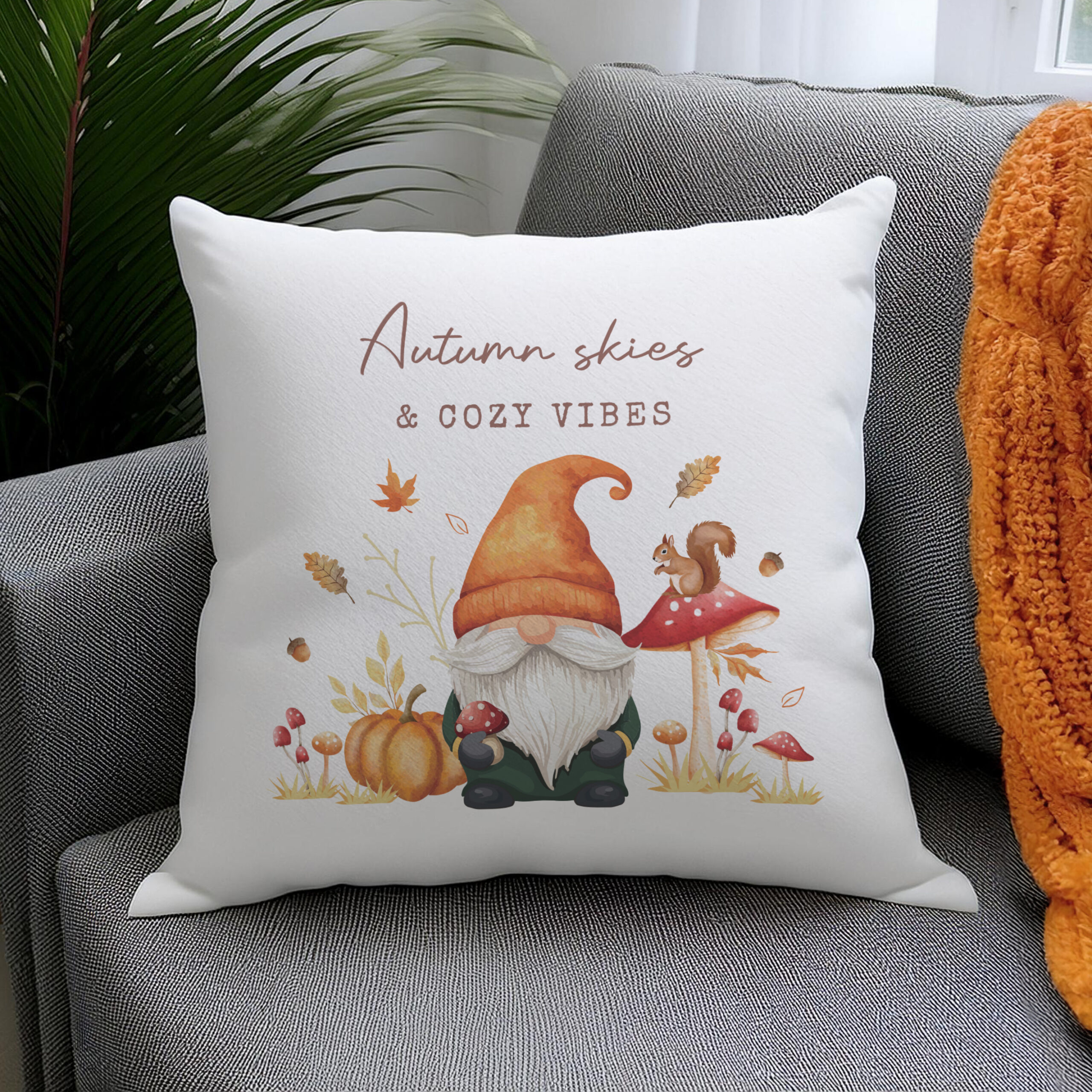 Personalised Autumn Gonk Cushion 3 Personalised Autumn Gonk Cushion