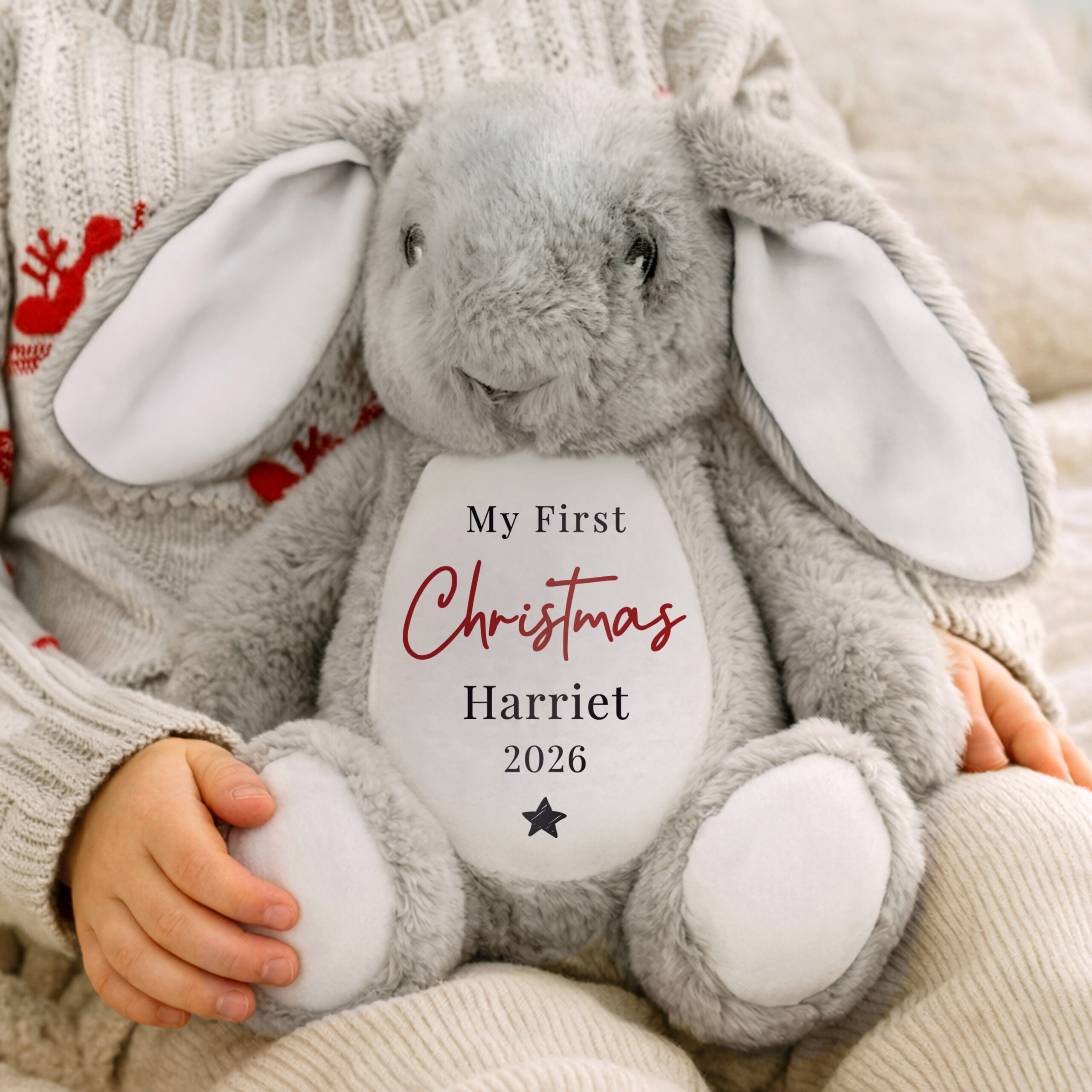Personalised My First Christmas Bunny 1 Personalised My First Christmas Bunny