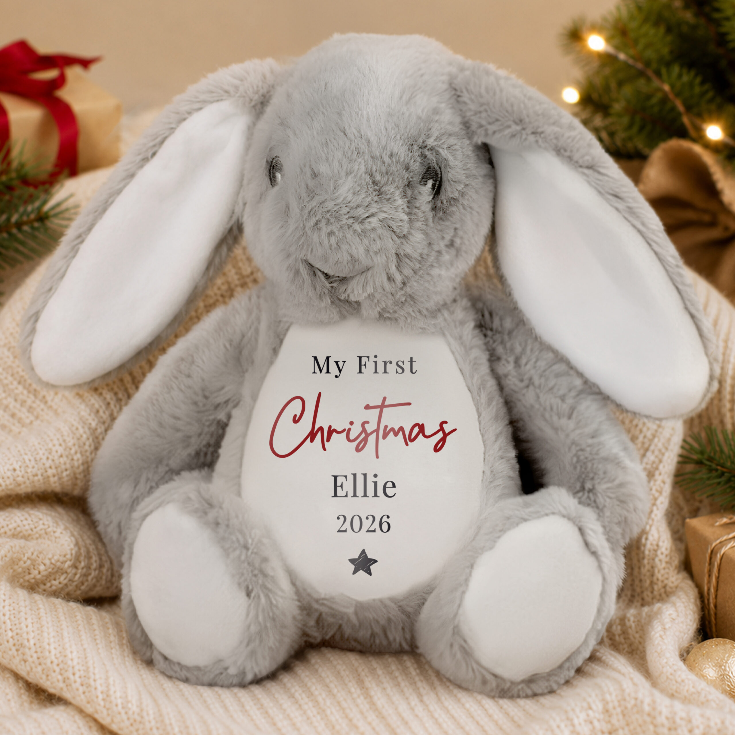 Personalised My First Christmas Bunny 3 Personalised My First Christmas Bunny