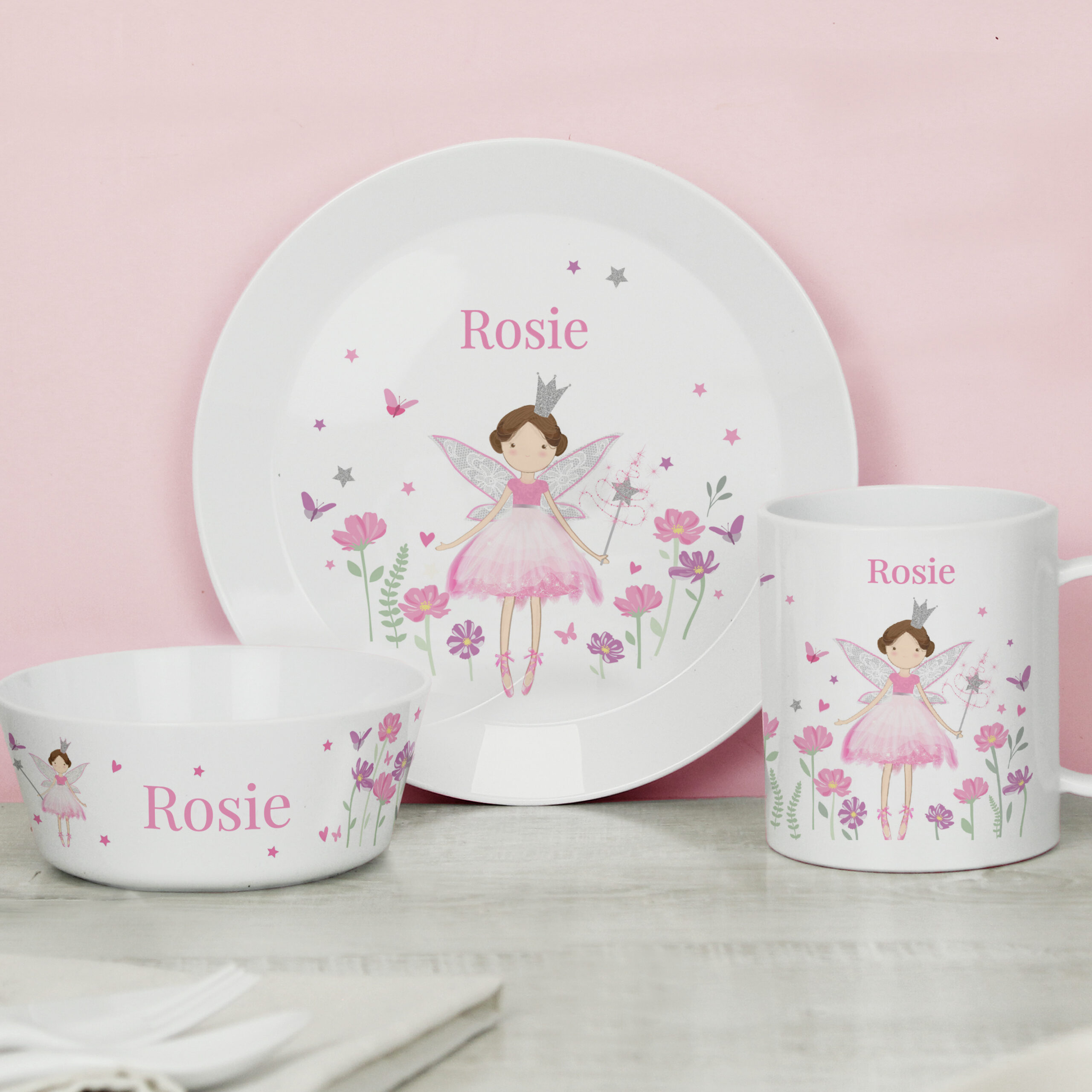 Personalised Fairy Princess Breakfast Set 2 Personalised Fairy Princess Breakfast Set