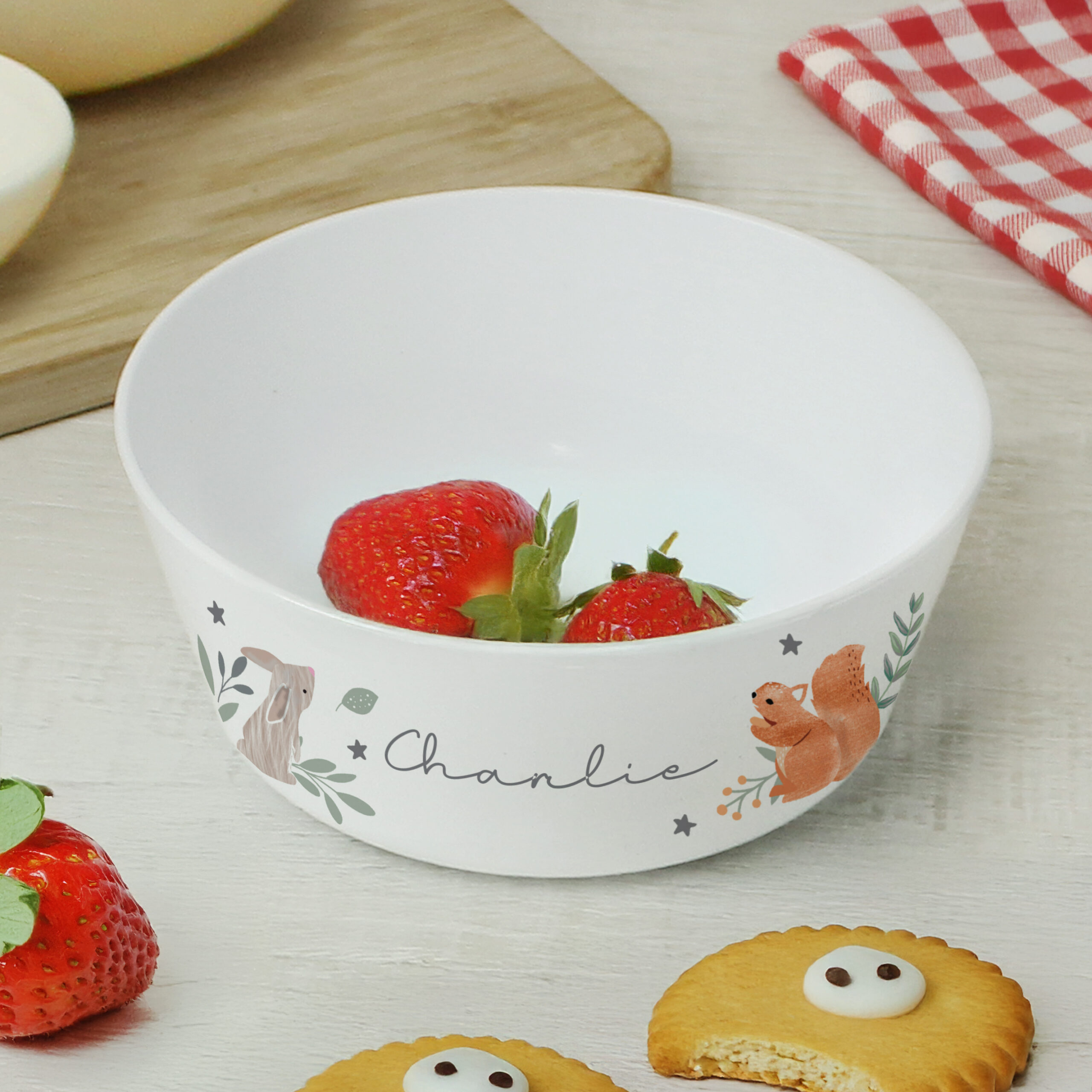 Personalised Woodland Animals Bowl 3 Personalised Woodland Animals Bowl