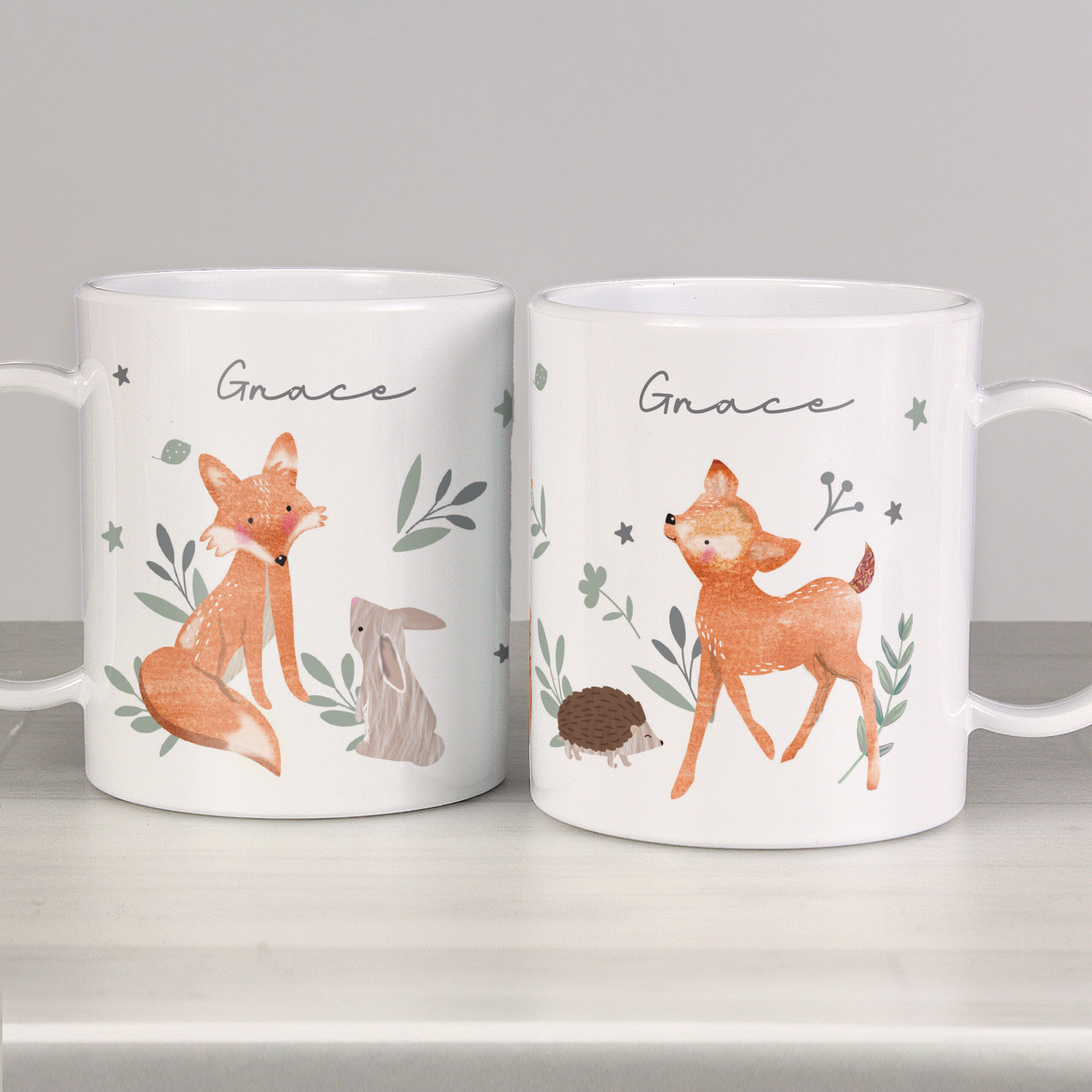 Personalised Woodland Animals Mug 4 Personalised Woodland Animals Mug