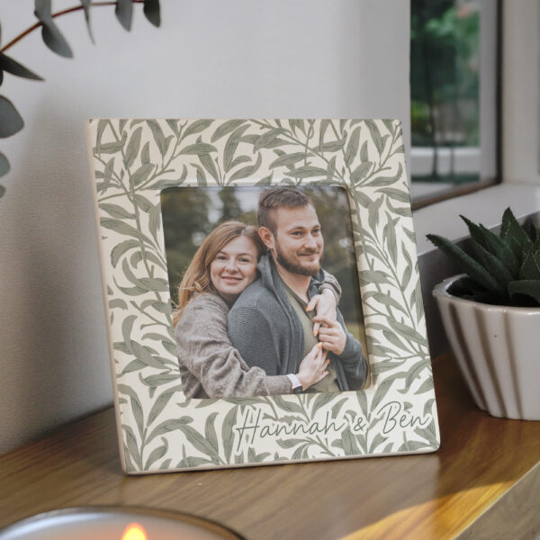 Personalised Leaf Print Ceramic 4x4 Frame 29 Personalised Leaf Print Ceramic 4x4 Frame