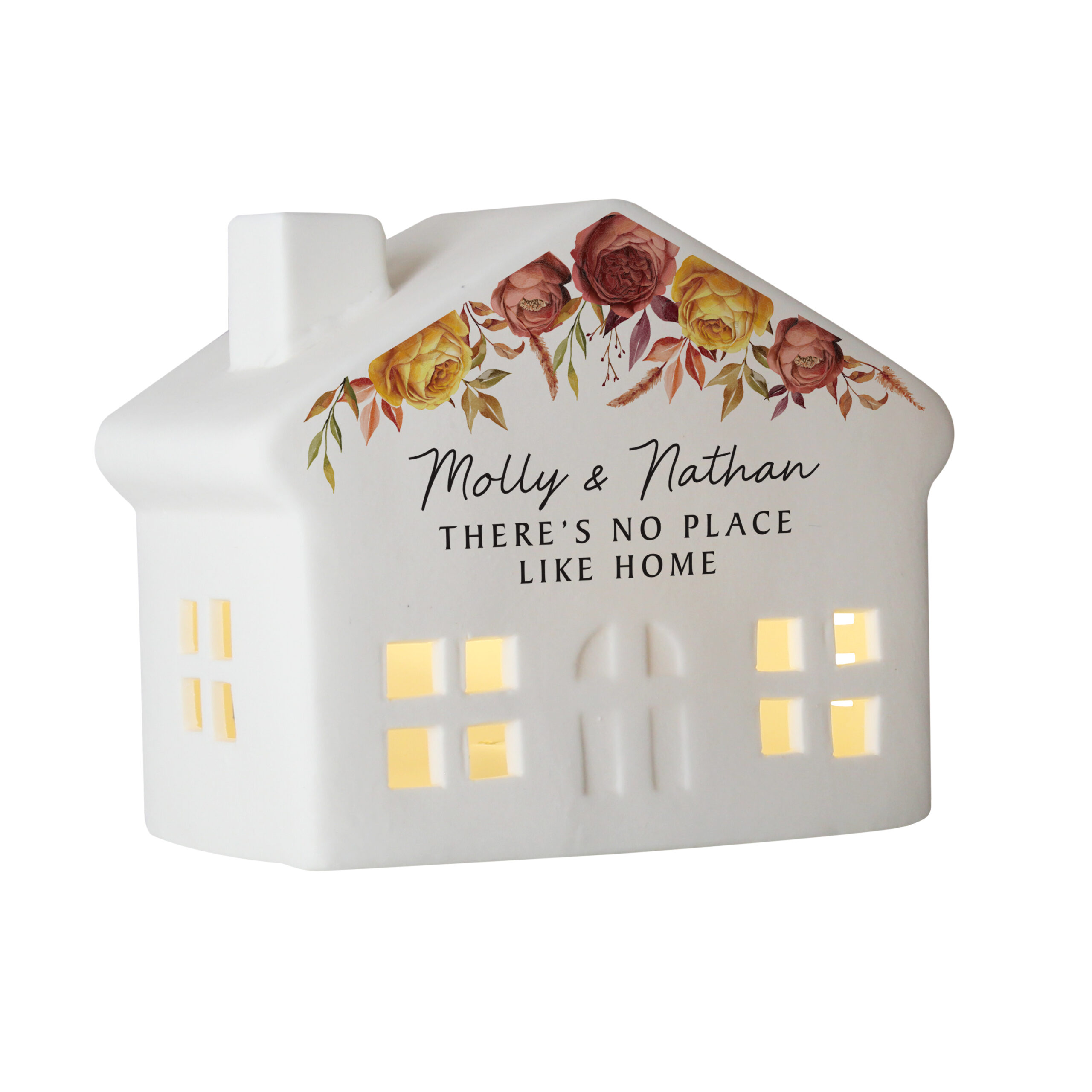 Personalised Floral Autumnal LED House 5 Personalised Floral Autumnal LED House