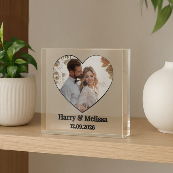 Personalised Heart Photo Upload Small Glass Ornament 34 Personalised Heart Photo Upload Small Glass Ornament