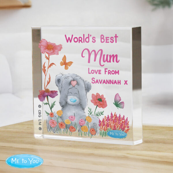 Personalised Me to You Flowery Glass Ornament 35 Personalised Me to You Flowery Glass Ornament