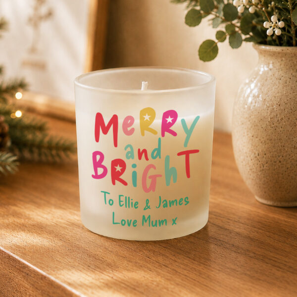 Personalised Merry & Bright Candle Jar 26 Personalised Merry & Bright Candle Jar