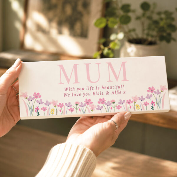 Personalised Floral Wooden Mum Ornament