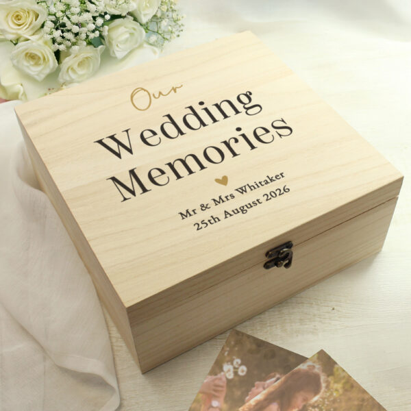 Personalised Black & Gold Free Text Wooden Keepsake Box 4 Personalised Black & Gold Free Text Wooden Keepsake Box