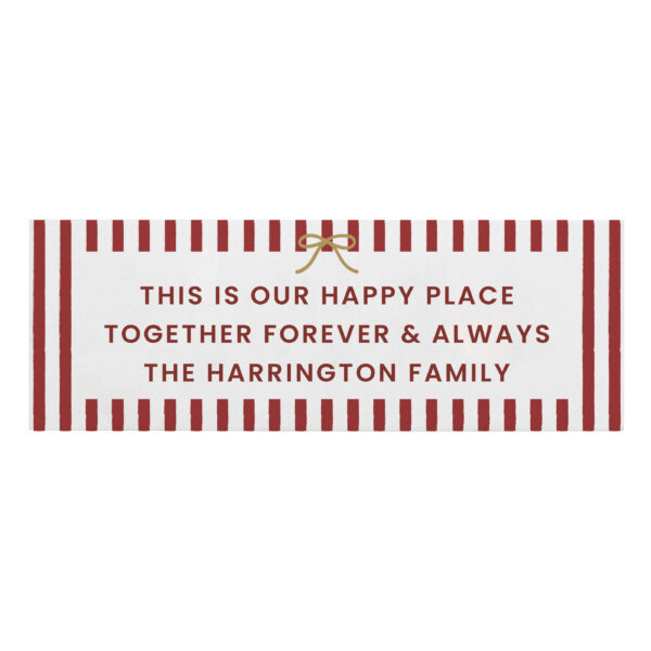 Personalised Candy Cane Stripe Wooden Mantle Block