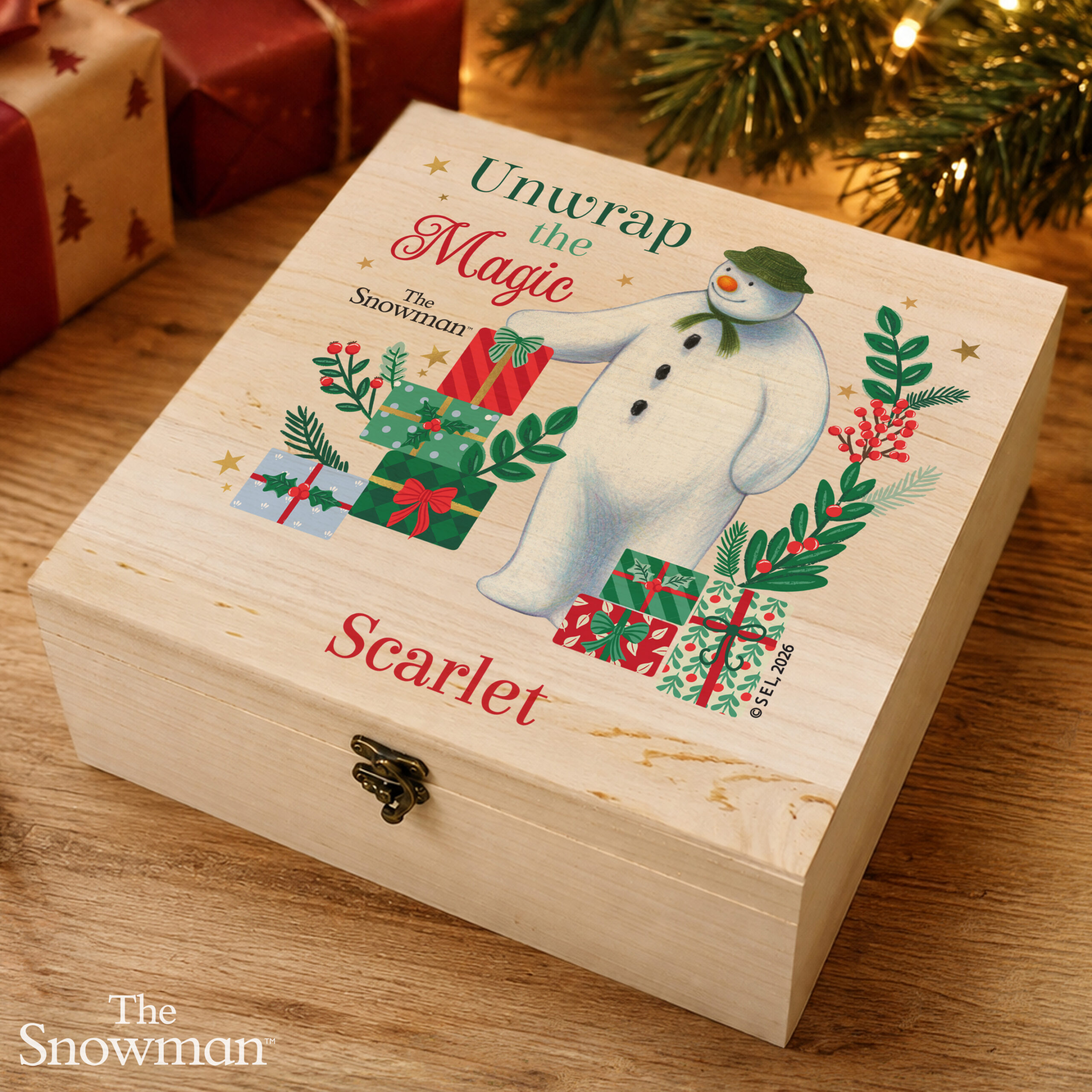Personalised The Snowman Christmas Wishes Wooden Box 1 Personalised The Snowman Christmas Wishes Wooden Box