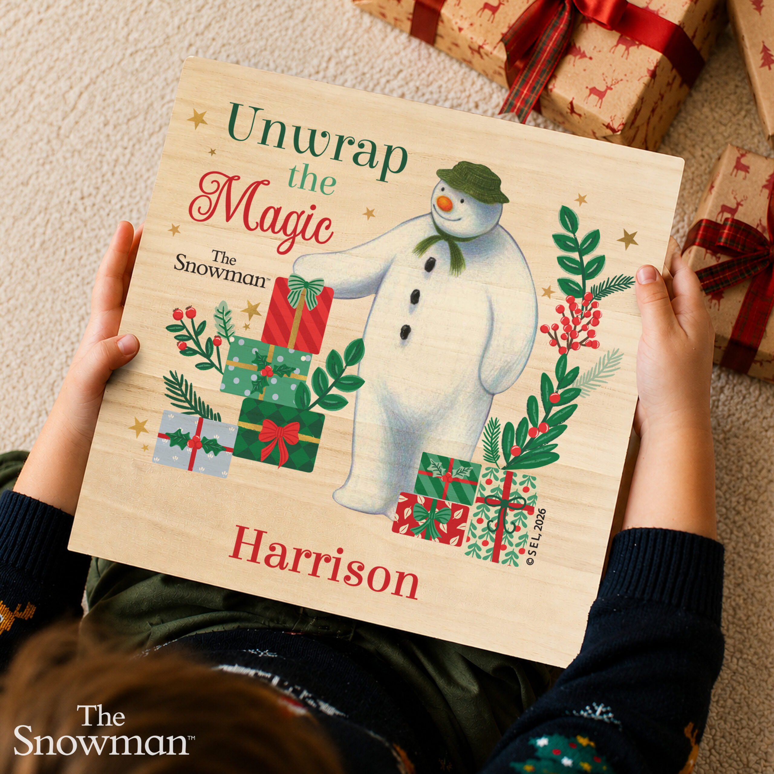 Personalised The Snowman Christmas Wishes Wooden Box 2 Personalised The Snowman Christmas Wishes Wooden Box