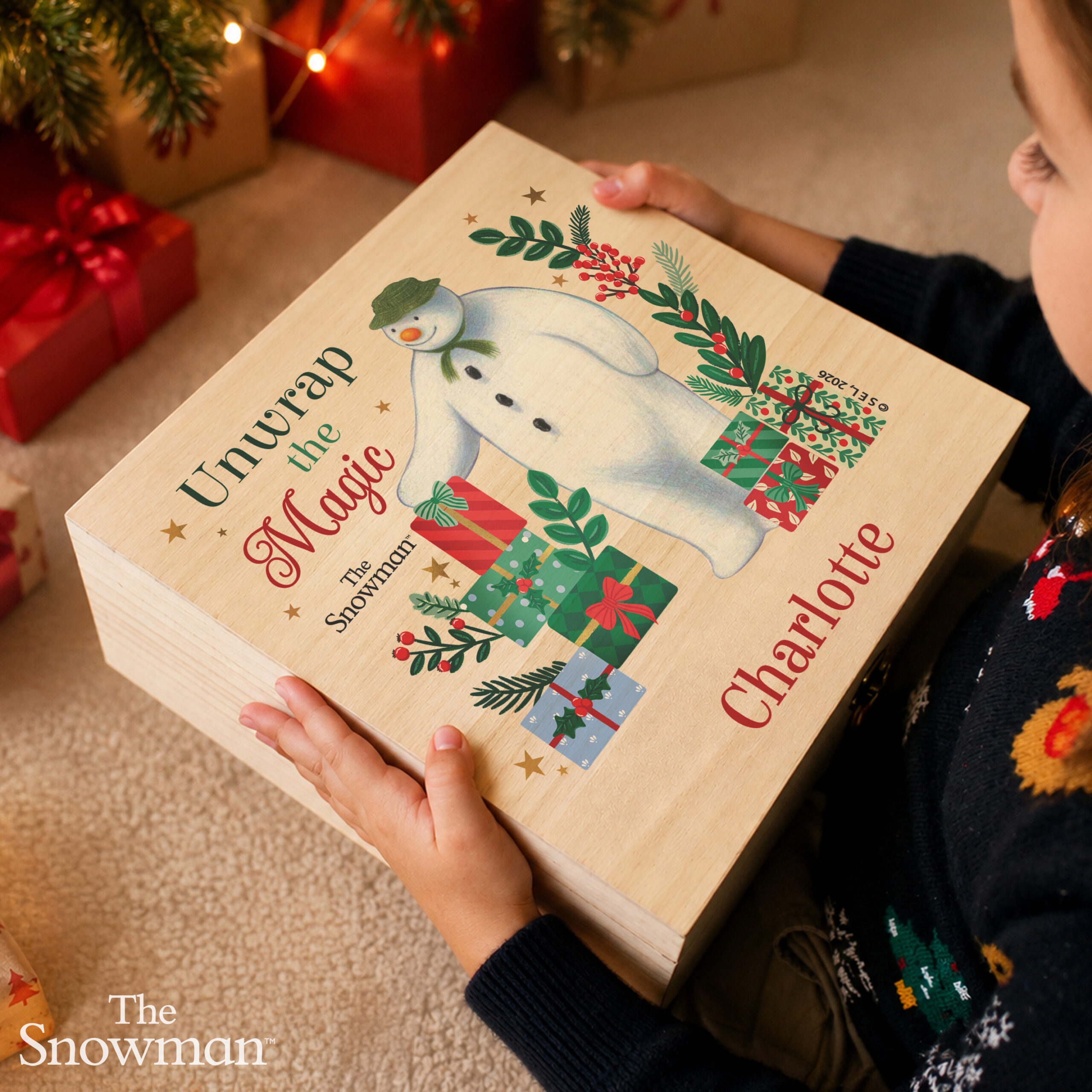 Personalised The Snowman Christmas Wishes Wooden Box 3 Personalised The Snowman Christmas Wishes Wooden Box