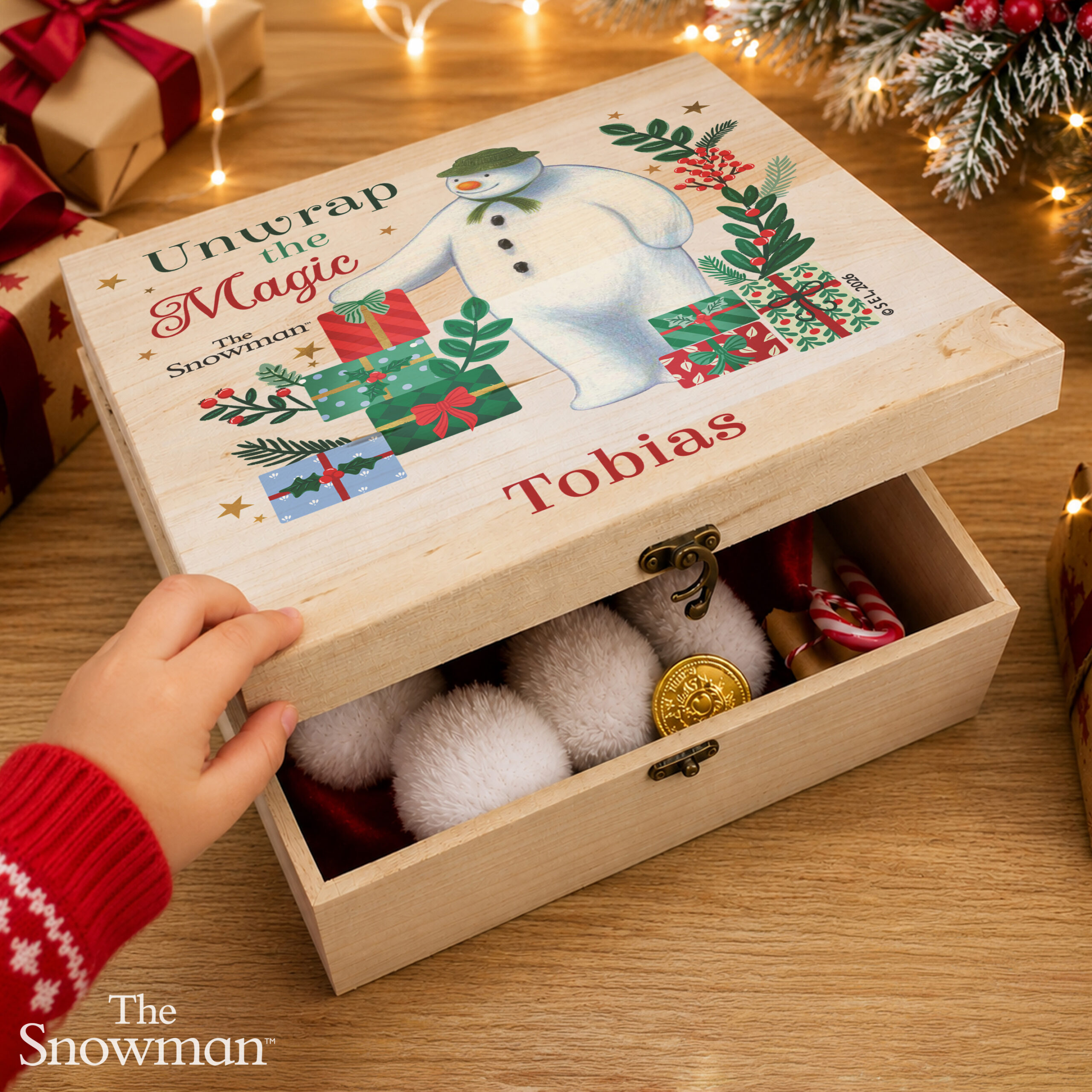 Personalised The Snowman Christmas Wishes Wooden Box 4 Personalised The Snowman Christmas Wishes Wooden Box