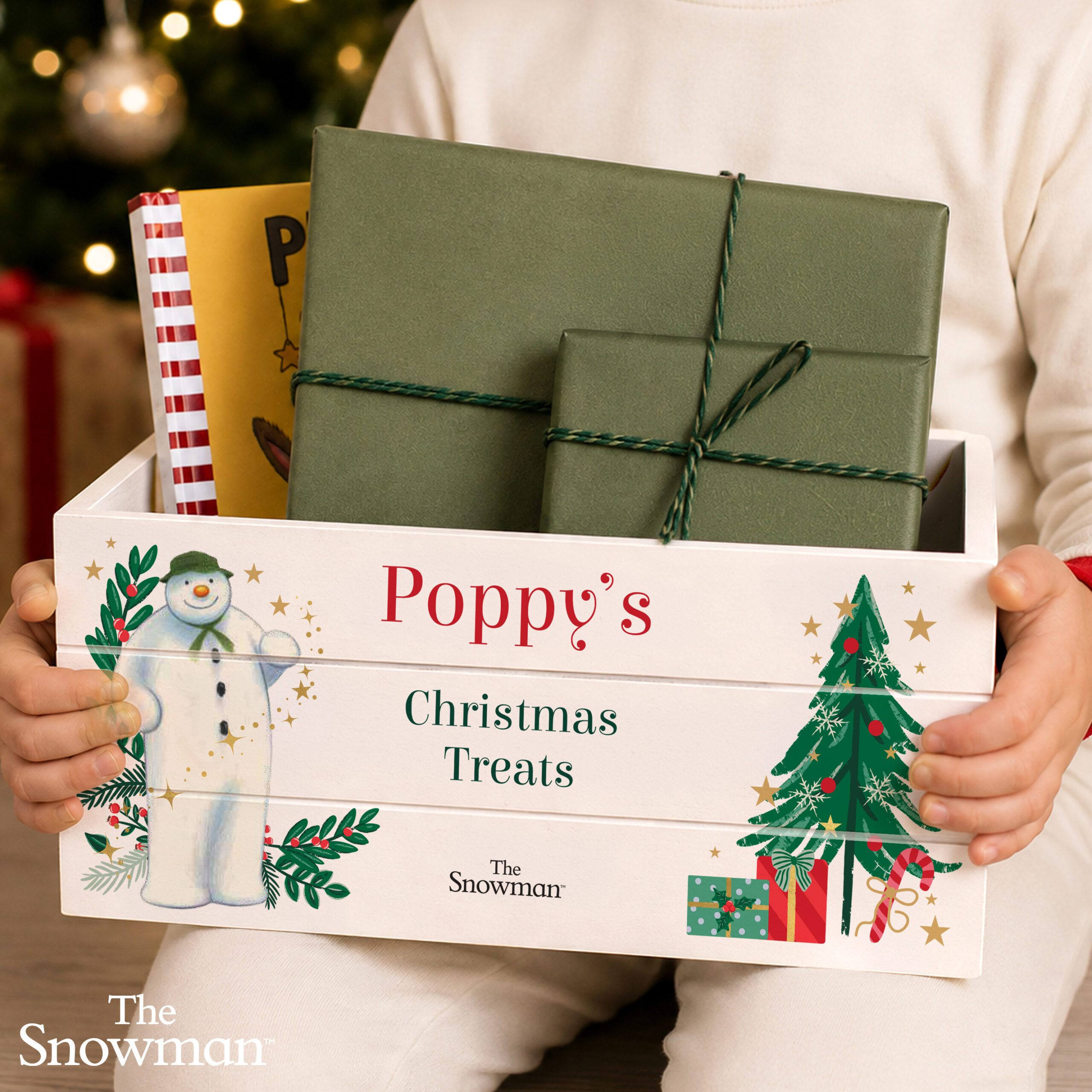 Personalised The Snowman Christmas Wishes Wooden Crate 3 Personalised The Snowman Christmas Wishes Wooden Crate