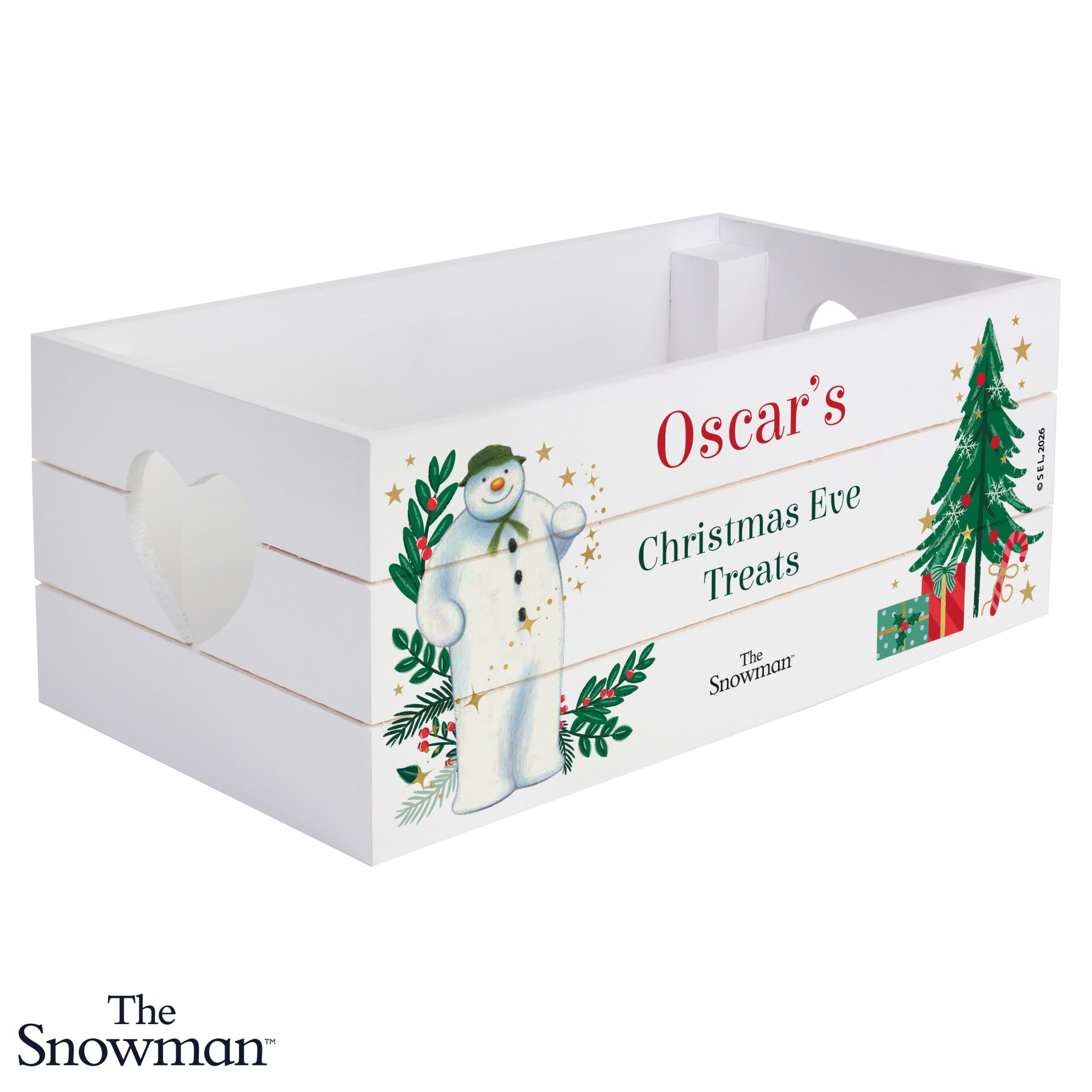 Personalised The Snowman Christmas Wishes Wooden Crate 4 Personalised The Snowman Christmas Wishes Wooden Crate