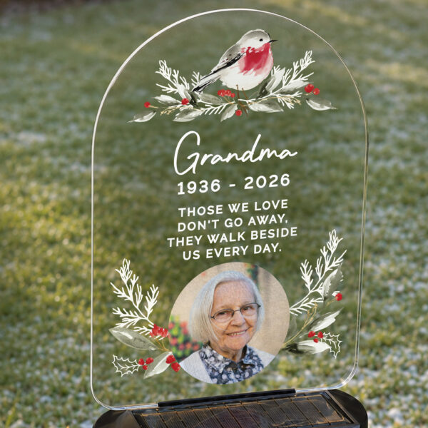 Personalised Robin Photo Upload Outdoor Solar LED Light