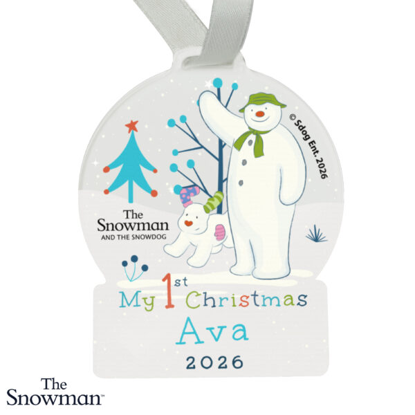 Personalised The Snowman My 1st Christmas Decoration