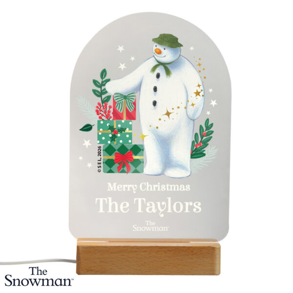 Personalised The Snowman Christmas Wishes LED sign